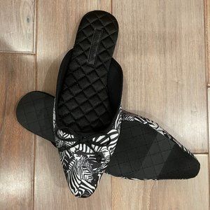 Banana Republic B&W Zebra Slippers